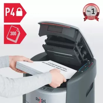 Rexel ShredMax AutoFeed+ 300X Paper Shredder with Particle Cut, P4, 300 Sheet Auto Feed, 25 L Bin