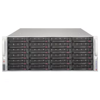 Supermicro SuperChassis 4U CSE-846BE1C-R609JBOD 24-Bay Hot-Swap SAS3/SATA3 JBOD Storage Chassis with Redundant 600W Platinum Power Supplies