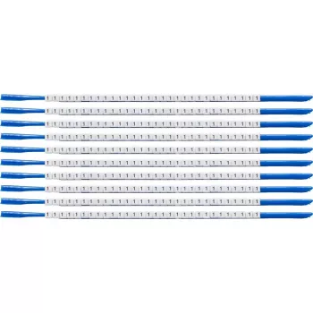 Brady SCN-07-1 Clip Sleeve Cable Marker, Legend 1, White, for Cable Diameter 1.9-2.4 mm, 300 Pieces