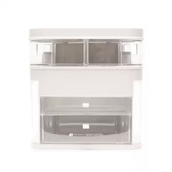 Rio CSSM-EU/1,2 Beauty Box Cosmetics Storage with Tilting Drawers and Key Lock