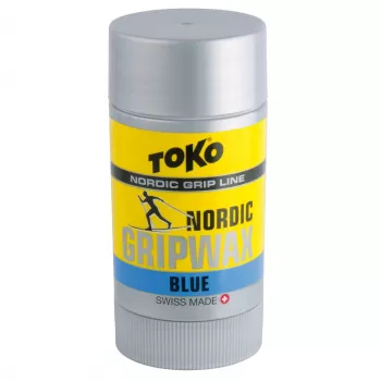 Toko Carbon GripWax Blue 25g - PFC-Free Climbing Wax for Cold Snow (-7°C to -2°C)