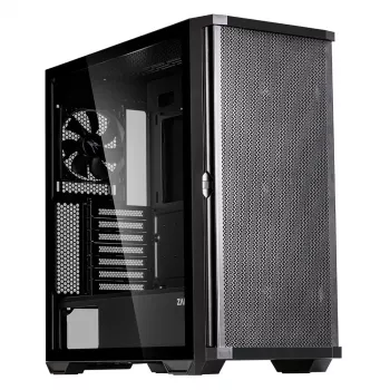 Zalman Z10 ATX Mid-Tower Case, Black, Tempered Glass, 4x ARGB Fans