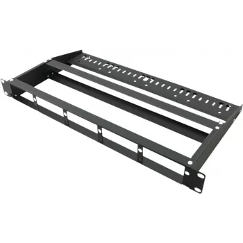 VALUE MPO Panel for 3 Modules - Blind Panel for Fibre Cassette - Rack Mount - Black - 1U (19 inch)