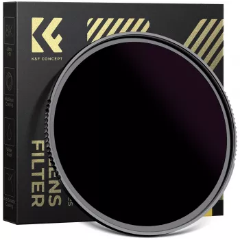 KF Concept ND100000 Solar Filter 62mm, 16.6 Stops, OD 5.0, AGC Optical Glass, Nano Coating, Aluminium Frame