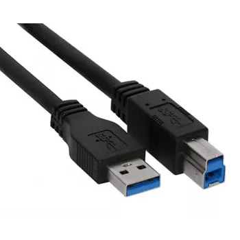 Kindermann 5773000012 - 2 m - USB A - USB B - USB 3.2 Gen 1 (3.1 Gen 1) - Plug/Plug - Black