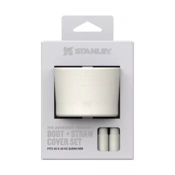 STANLEY Set of 2 Protective Sleeves and Straw Caps for 0.89L/0.59L Tumbler The Quencher Boot + Straw Topper in Cream