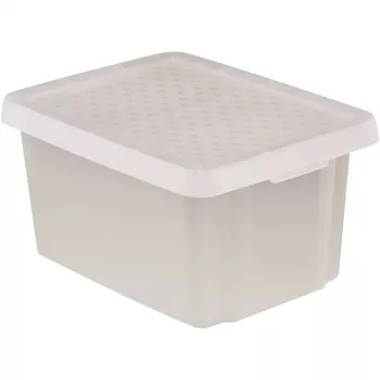 CURVER Essentials 16L Transparent Storage Box with Lid, 30x39x21 cm