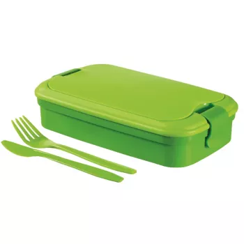 CURVER Lunch&Go Rectangular Food Container with Cutlery 1.4L Green