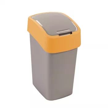 Curver Flip Bin 9L Bin Silver/Yellow