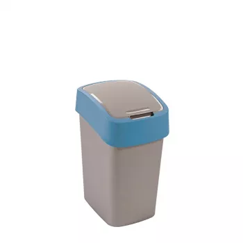 CURVER Deco Flip Bin 25L Bin Silver/Blue