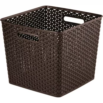 CURVER My Style Square Storage Basket 25L Dark Brown 32.5x32.5x28cm