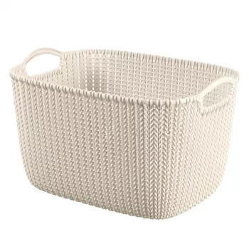 CURVER Basket Knit L Rectangular 19L 40x30x23cm White