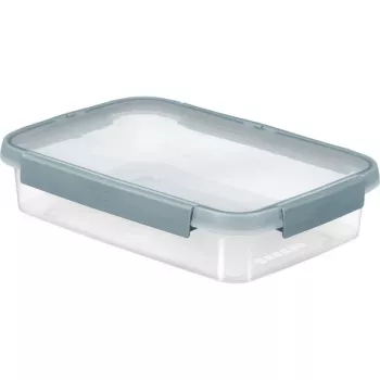 CURVER Smart Eco Fresh Rectangular Food Container 3.5L Transparent with Green Lid