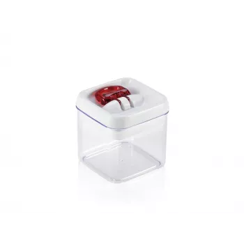 LEIFHEIT Fresh&Easy Food Storage Container 400ml - Airtight, Leak-Proof, BPA-Free, Transparent with Green Lid