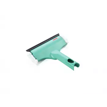 LEIFHEIT Window & Frame Cleaner 3in1 Mini micro duo - 20 cm Microfiber Head with Integrated Squeegee, Click System Compatible