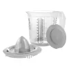 KEEEPER Matteo Measuring Jug with Non-Slip Base and Citrus Juicer in the Lid, 1L, Transparent/Grey