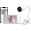 Chillax DM688 Video Baby Monitor with 2.8 inch Colour Display, 2.4 GHz FHSS, 300 m Range, Talkback, Temperature Sensor, Lullabies, White