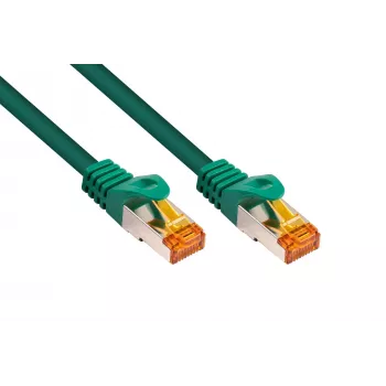 Kabelmeister Cat.7 S/FTP patch cable, TPE jacket, green, 0.15 m
