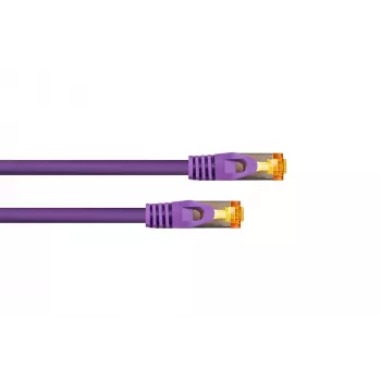 KABELMEISTER Cat.7 S/FTP patch cable, RJ45, TPE, halogen-free, purple, 0.5m