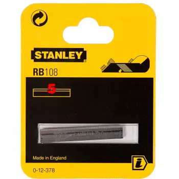 STANLEY replacement planer blades for RB10 and RB5, straight edge, 10-Pack, SK5 steel, 44 mm width