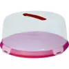 CURVER round cake transport box Ø34.7x15.6cm red with transparent lid