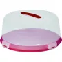 CURVER round cake transport box Ø34.7x15.6cm red with transparent lid