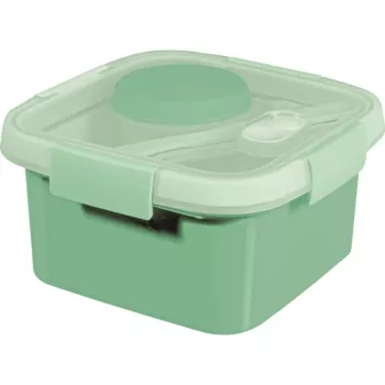 CURVER Lunch Kit Square 1.1L Smart To Go Mix Food Storage Container