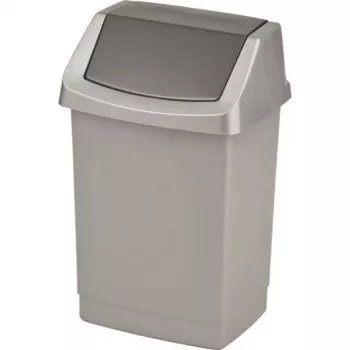 CURVER Click-it 50L Pedal Bin 38.5x33.5x63.5cm Silver