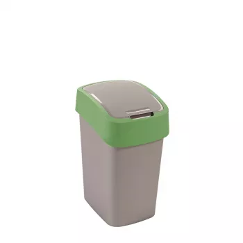 Curver Flip Bin Waste Container 25L, Silver/Green