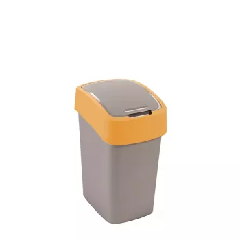 Curver Flip Bin Waste Bin 25L, Silver/Yellow