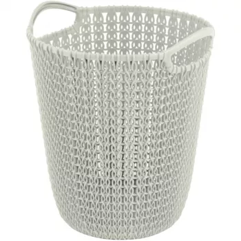 CURVER Knit Waste Paper Basket 7L White 23x24x27cm