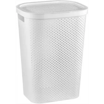 CURVER Infinity Recycled 60L Laundry Basket 44x35x60 cm White