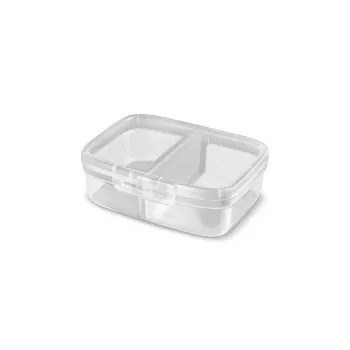 CURVER Snap Box Rectangular Storage Box with Divider, 3.3L, Transparent