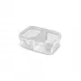 CURVER Snap Box Rectangular Storage Box with Divider, 3.3L, Transparent
