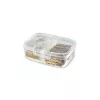 CURVER Snap Box Rectangular Storage Box with Divider, 3.3L, Transparent