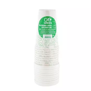 GOGREEN Environmentally Friendly Coffee Cups with Lids 320 ml 10 pcs.