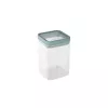 CURVER Kara 1.2L Airtight Dry Food Storage Container, Transparent Body with Teal Lid, BPA-Free, Stackable, Dishwasher-Safe