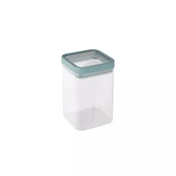 CURVER Kara 1.2L Airtight Dry Food Storage Container, Transparent Body with Teal Lid, BPA-Free, Stackable, Dishwasher-Safe