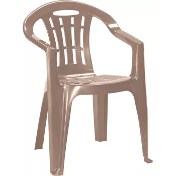 KETER Mallorca garden chair beige – stackable aluminium frame with Textilene seat, UV- and weather-resistant, 110 kg load capacity