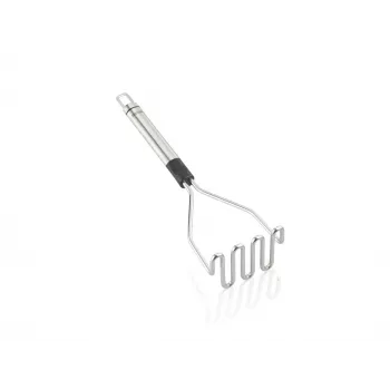 LEIFHEIT ProLine Potato Masher 103032 – 18/10 Stainless Steel, Ergonomic Black Handle, Dishwasher Safe, 285 mm