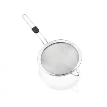 LEIFHEIT ProLine Sieve Ø20 cm Stainless Steel Fine Mesh Sieve with Ergonomic Handle, Dishwasher-Safe, Hanging Loop, Resting Hooks