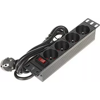 DELTA PD-4/R10 4-Way Power Strip with 10m Cable, Black