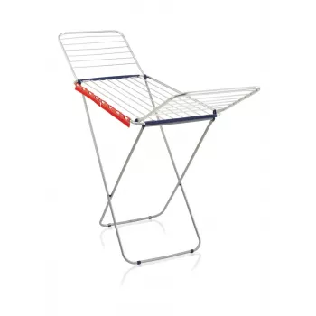 LEIFHEIT Classic Siena 200 Easy Aluminium Clothes Airer - 20 m Clothes Airer with Wing Dryer, Silver/Grey