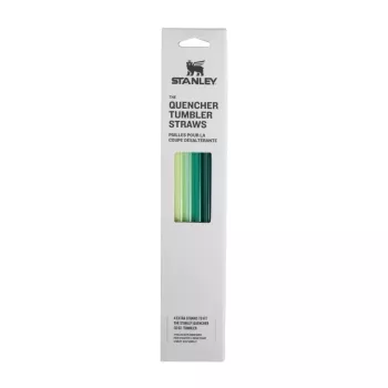 STANLEY Straw Set with 4 Pieces for The Quencher Travel Tumbler 0.89L, Reusable BPA-Free Plastic Straws, Green