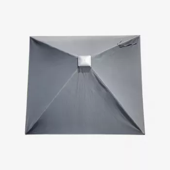 LEIFHEIT Roof LinoProtect 400 Rotary Clothes Airer with Protective Canopy, 40 m Drying Length, 4 Lines, Aluminium Frame, Silver/Grey