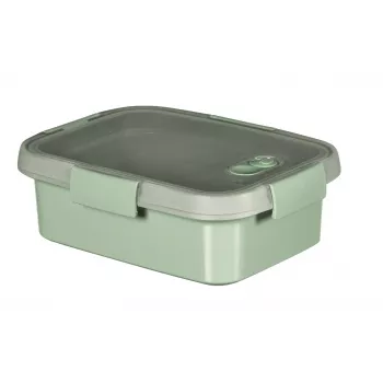 CURVER Lunch Rectangular Food Storage Box 1L Smart Eco To Go 20x15x7cm Soft Green