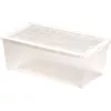 Curver Textile Box 5.7L Clear Storage Box with Lid, 34.3 x 19.5 x 12.5 cm