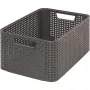 CURVER Style M Storage Box 38.6x28.7x17 cm Dark Grey Rattan Look 18L