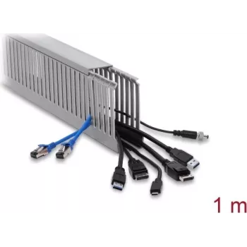Delock Cable Duct 40 x 100 mm, Length 1 m, Grey