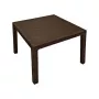 Keter Melody Quartet Garden Table Brown Rectangular Outdoor Dining Table for 6 People